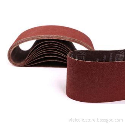 Poly Cotton Aluminum Oxide Sanding Belts 75mm x 533mm / Gri